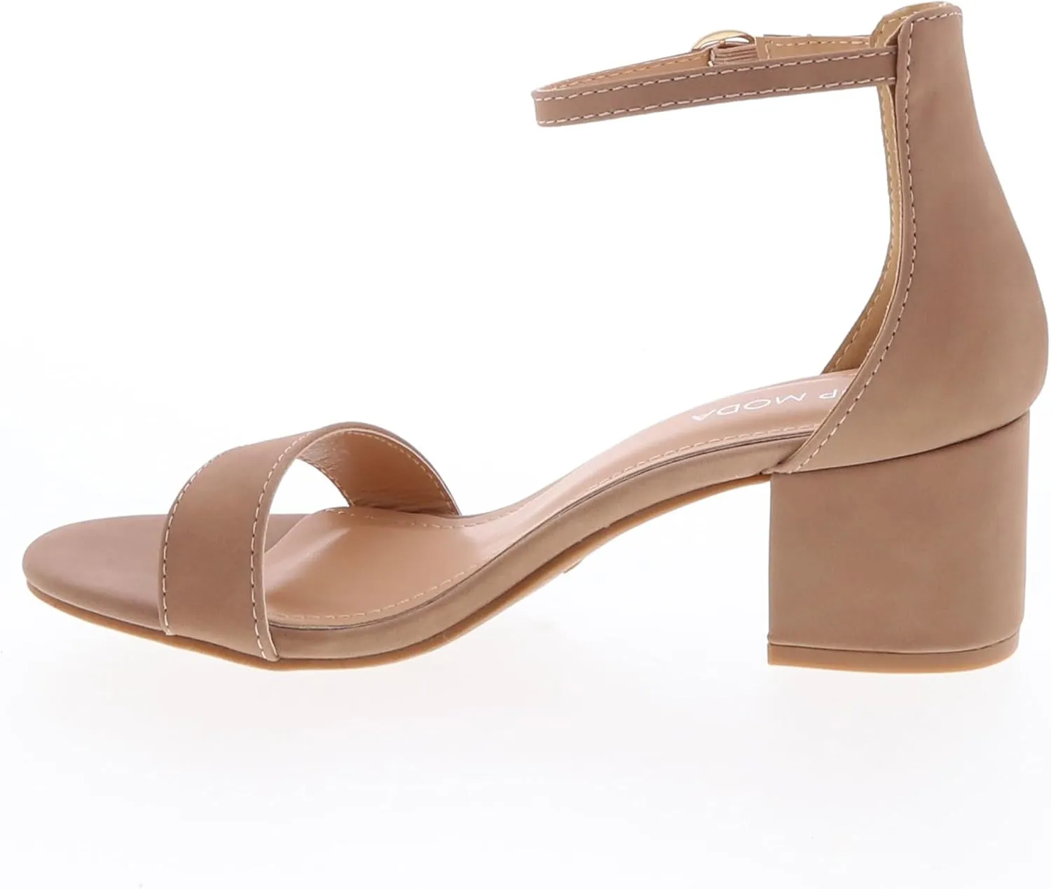 TOP Moda Darcie-1 Ankle Strap Dressy High Heel Sandal, Non-slip Sole, For Wedding, Party, Prom, Evening Wear, or Any Occasion, Sleek Style Block Heel Sandals