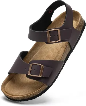 Torotto Womens Sandals with Cork Footbed Open Toe Adjustable Webbing Athletic Slides Sandals for Walking | Beach | Indoor Outdoor