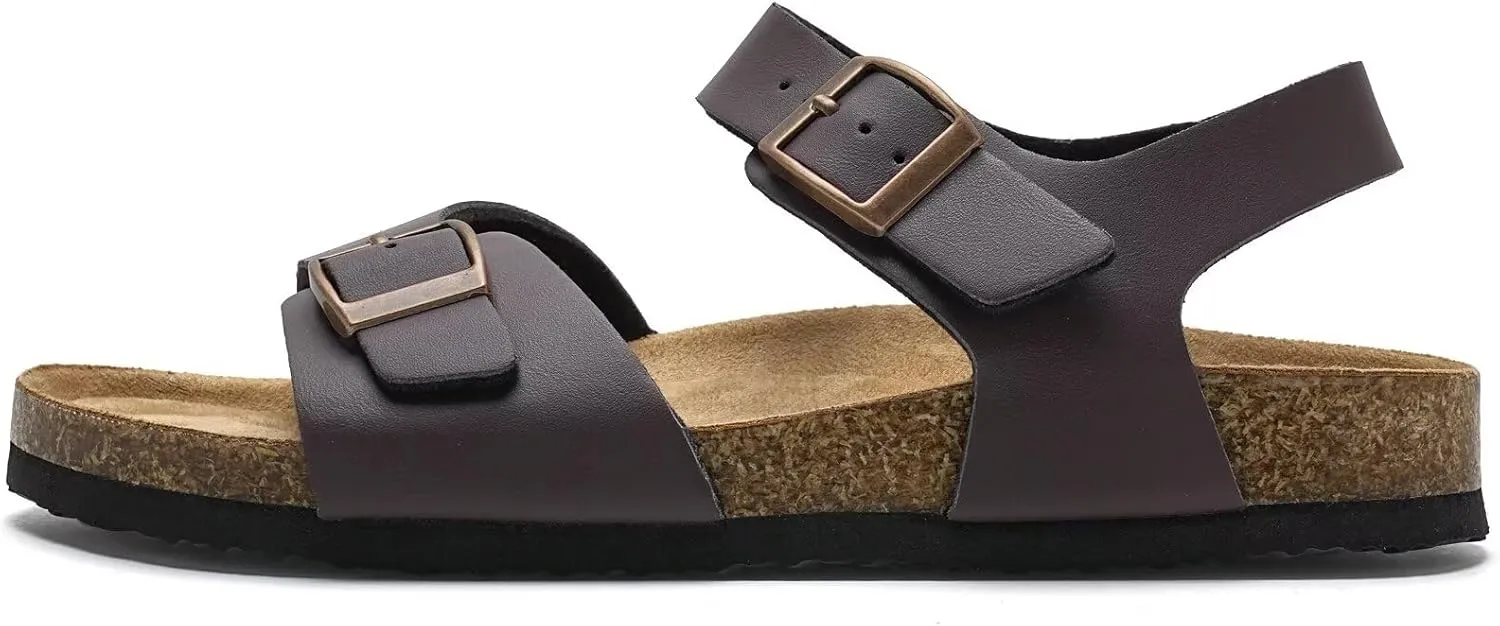 Torotto Womens Sandals with Cork Footbed Open Toe Adjustable Webbing Athletic Slides Sandals for Walking | Beach | Indoor Outdoor