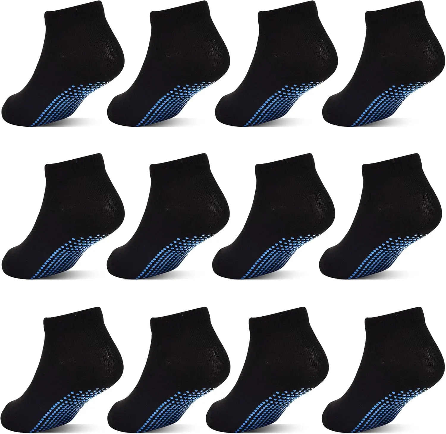 Tphon Toddler Baby Non Slip Socks, Anti Skid Socks for 0-7 Years Kids Boys Girls for Crawling Walking 12 Pairs