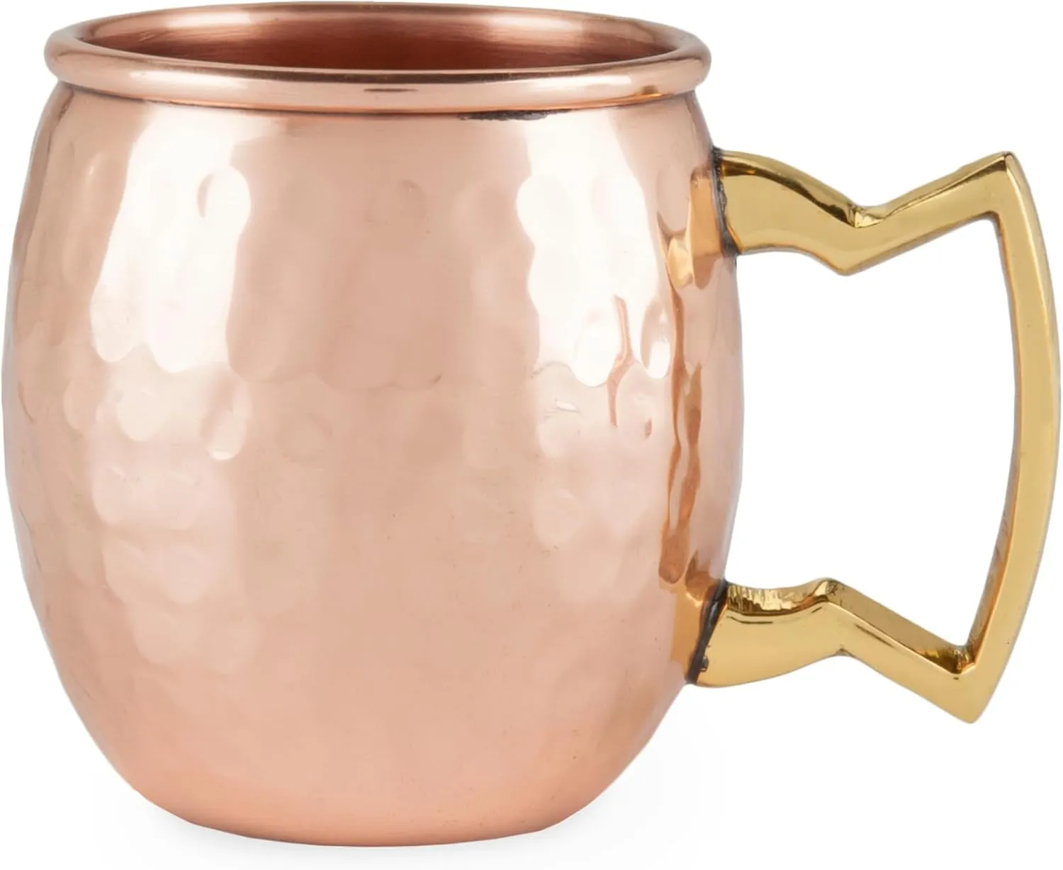 Twine Old Kentucky Home Hammered Moscow Mule Shot Glasses, Copper Bar Cart Accessories, Set of 2, 2oz, Copper