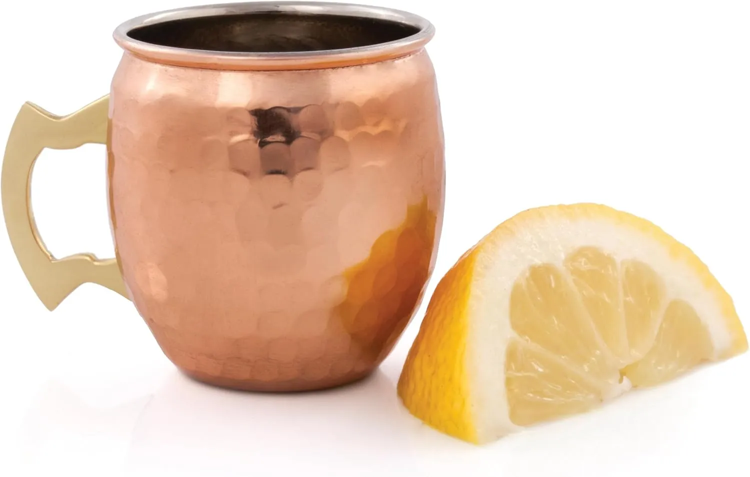 Twine Old Kentucky Home Hammered Moscow Mule Shot Glasses, Copper Bar Cart Accessories, Set of 2, 2oz, Copper