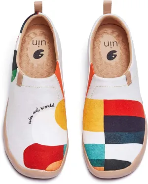 UIN Women's Artistic Slip-On Shoes Vibrant Floral Casual Loafers Lightweight Comfortable Travel Footwear