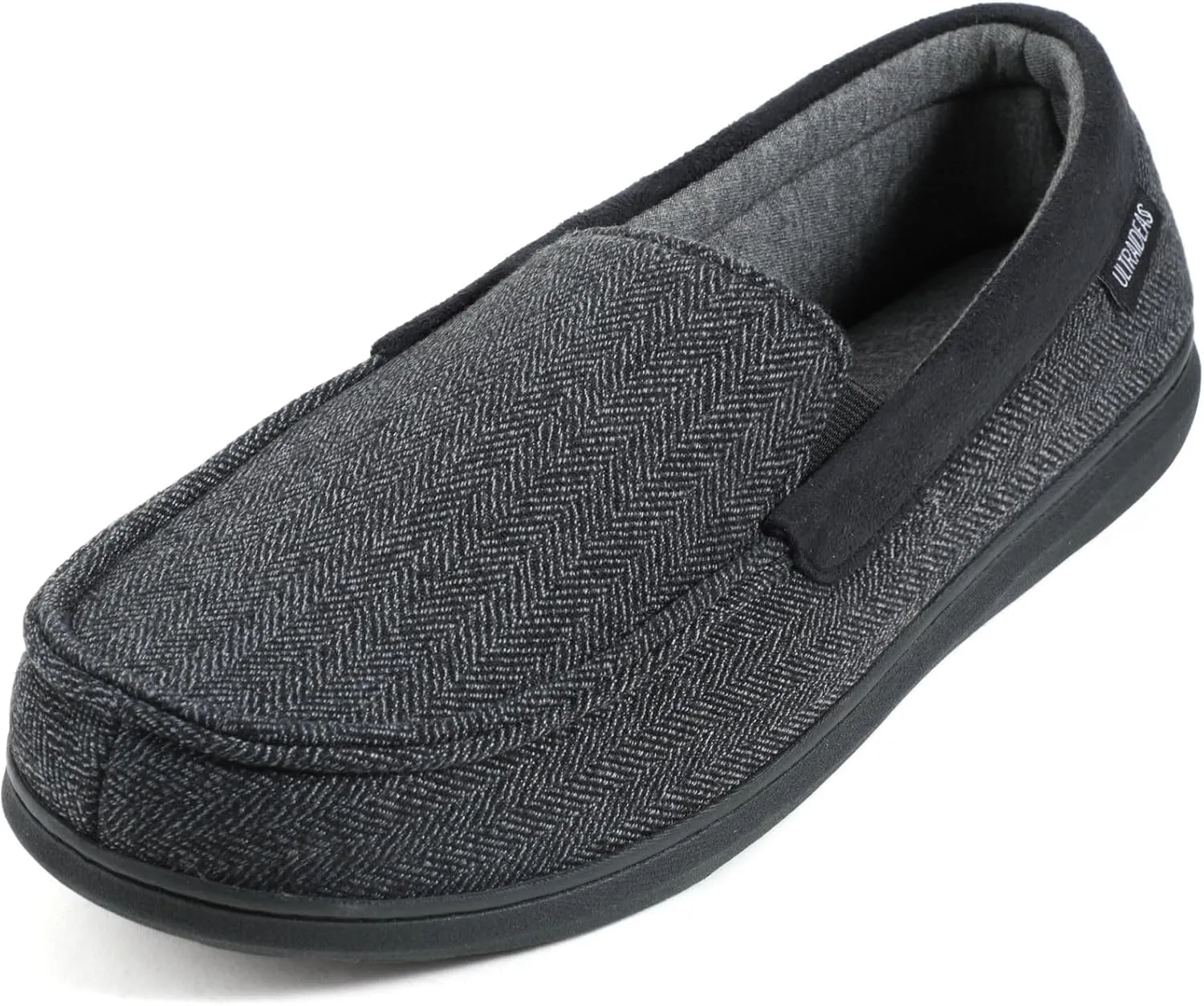 ULTRAIDEAS Men's Carver Slippers Moc Loafer House Shoes Memory Foam