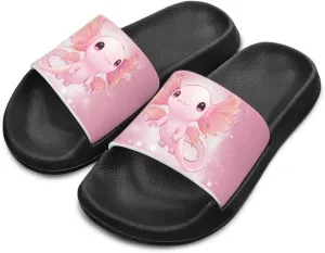 UNICEU Cute Animal Print House Slippers for Kids Comfortable Slip On Shower Shoes Lightweight Non-Slip Slides Sandals