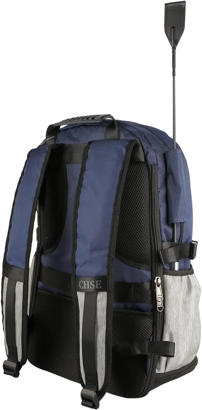 UNISTRENGH Professional Equestrian Backpack with Helmet Holder for Horse Riding, One Bag with Multiple Compartments Carry All Accessories