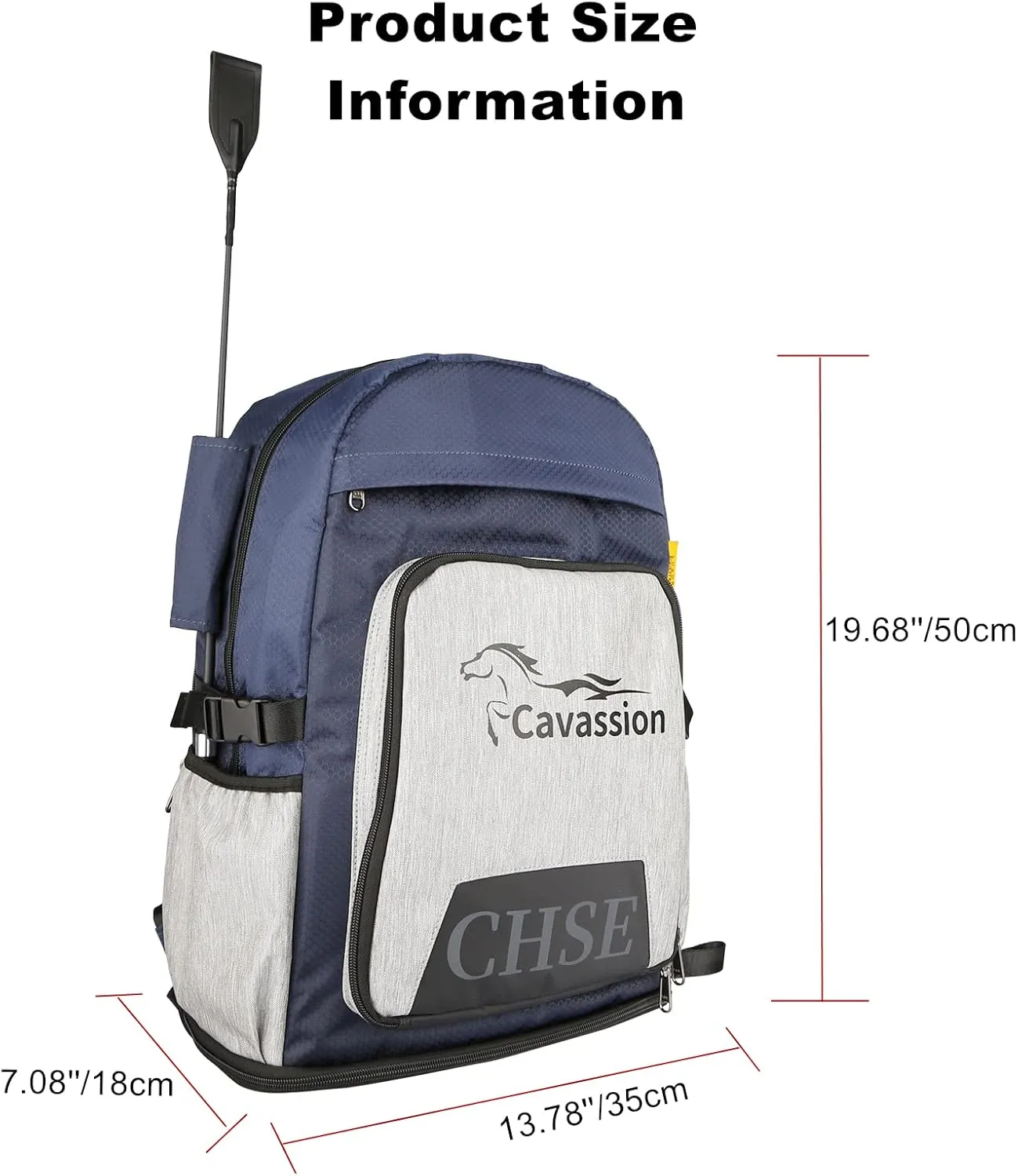 UNISTRENGH Professional Equestrian Backpack with Helmet Holder for Horse Riding, One Bag with Multiple Compartments Carry All Accessories