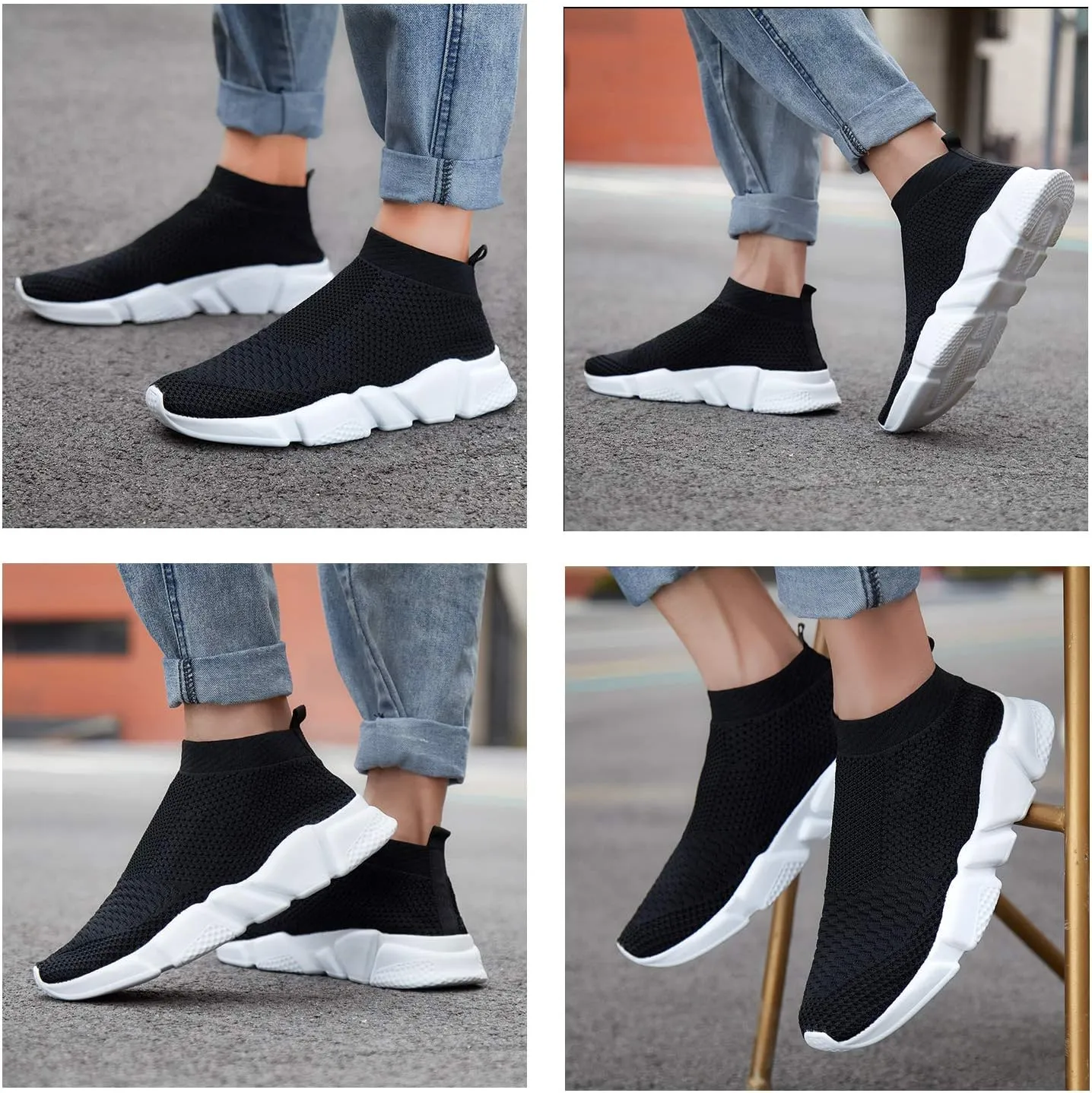 VAMJAM Men's Socks Sneakers Slip On Lightweight Breathable Comfortable Fashion Walking Shoes…