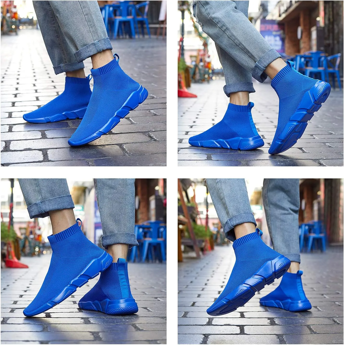 VAMJAM Men's Socks Sneakers Slip On Lightweight Breathable Comfortable Fashion Walking Shoes…
