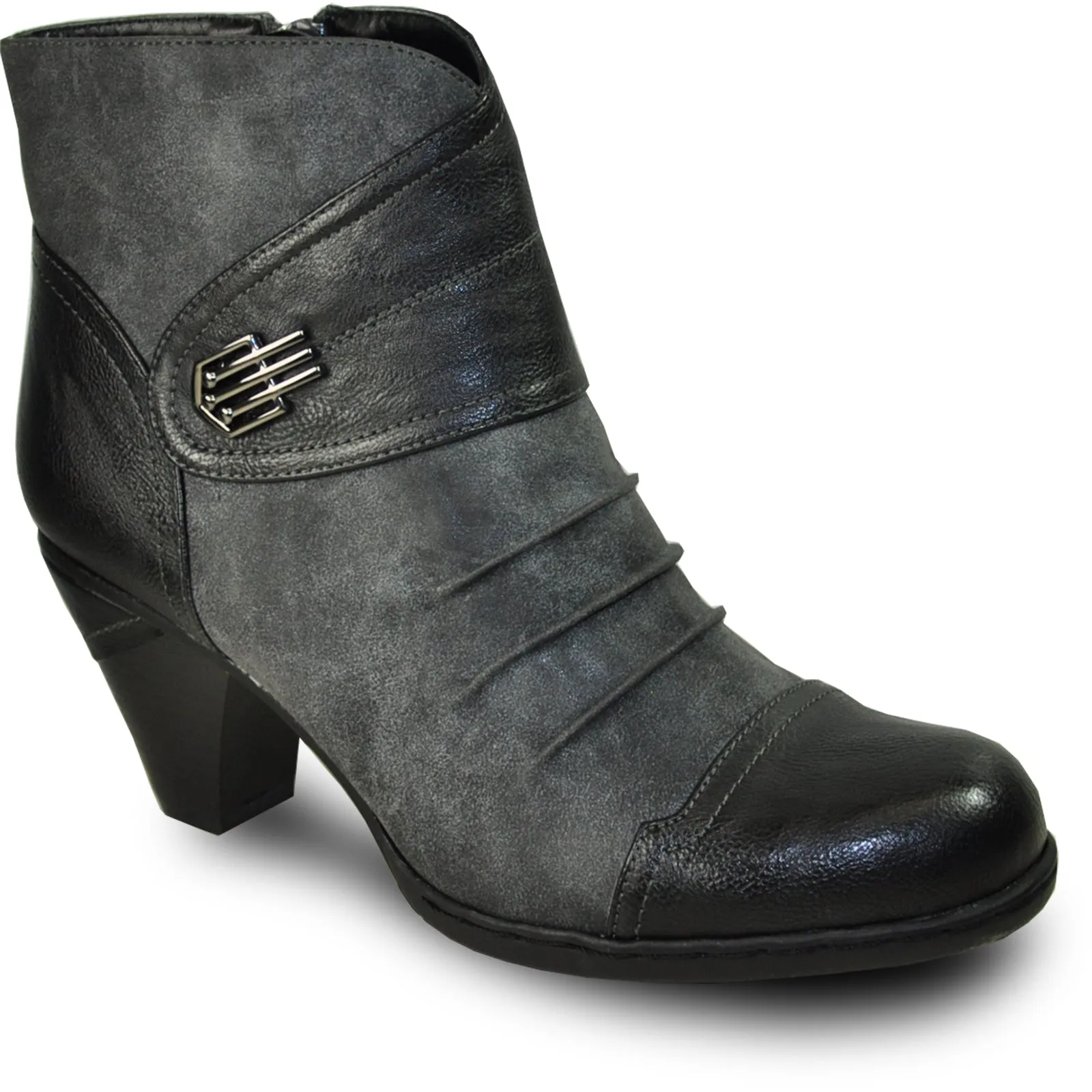 VANGELO Women Boot SD7406 Ankle Dress Boot Grey