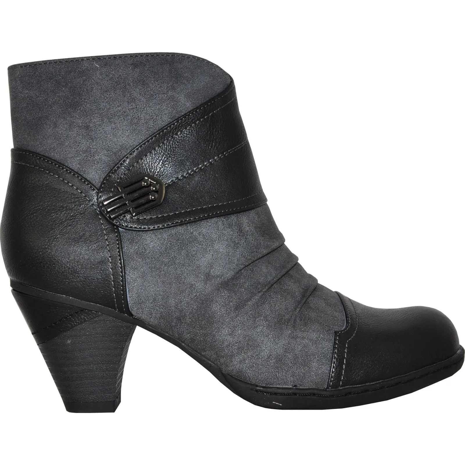 VANGELO Women Boot SD7406 Ankle Dress Boot Grey