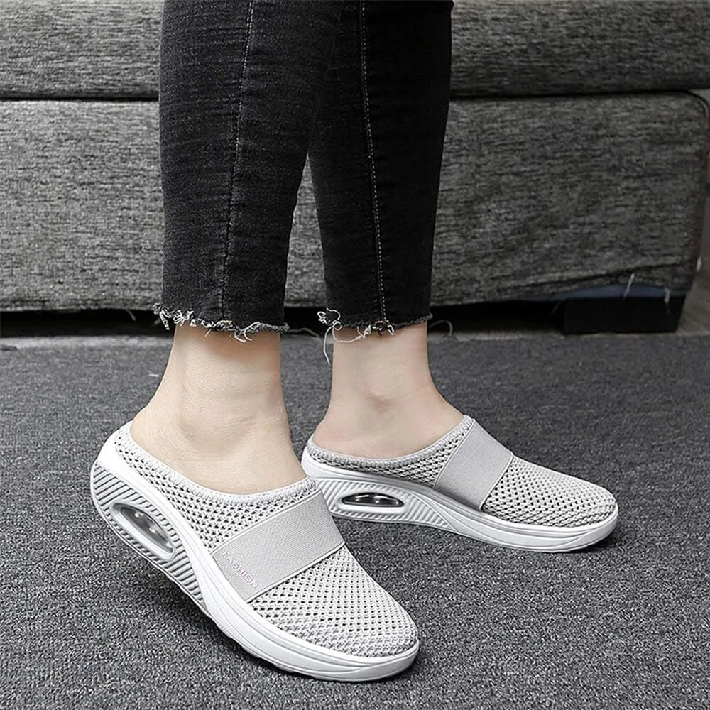 VARSKARC Women's Summer Spring Breathable Slip-on Leisure Sneakers Outdoor Slippers
