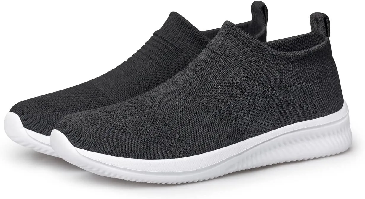 Vidbiv Men Slip on Casual Trainers Walking Shoes - Breathable Slip-on Lightweight Comfortable Tennis Mesh Sneaker