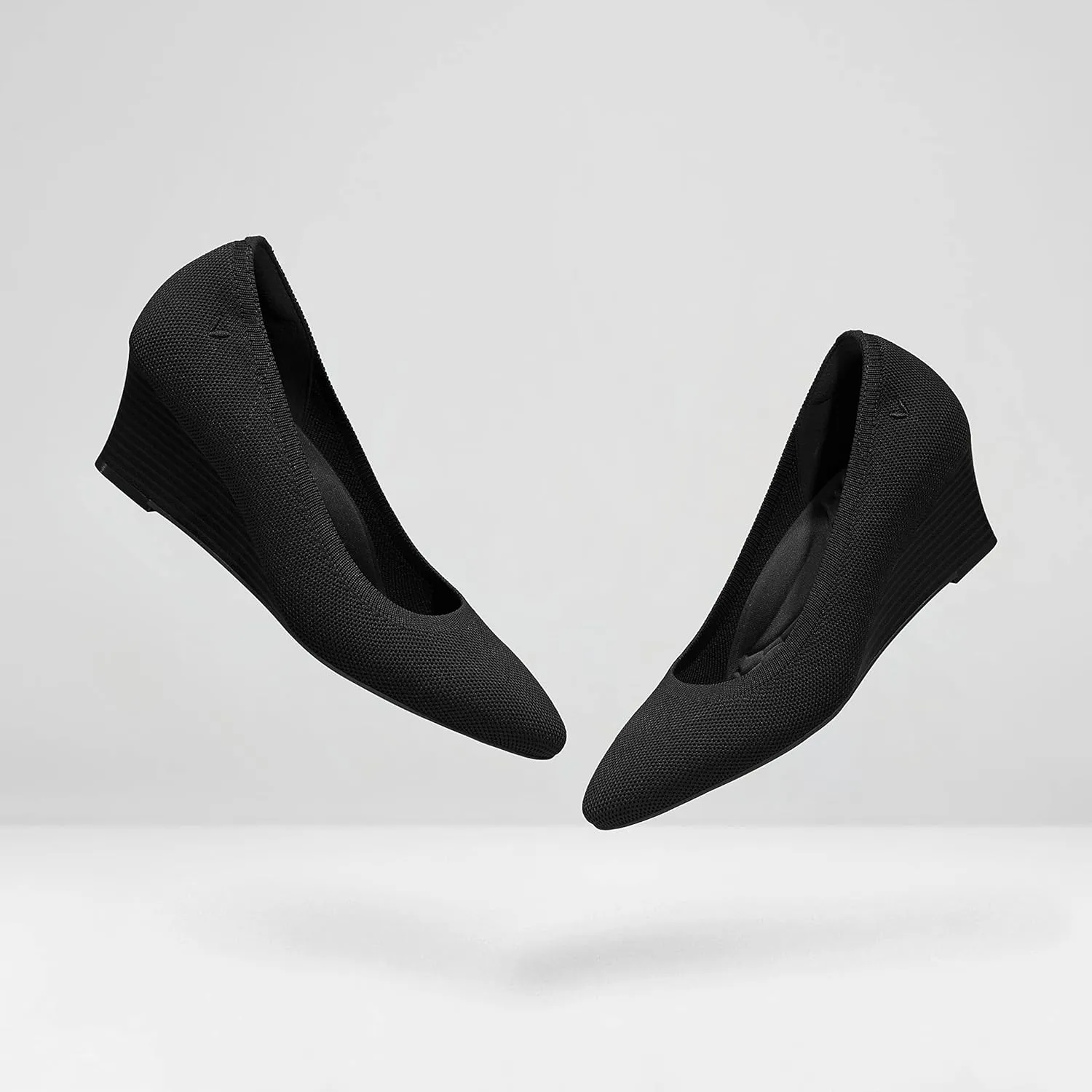 VIVAIA Tamia Wedge Women's Round Toe Wedge Pumps Shoes Comfortable Wedge Heels for Dressy Women Pumps with Arch Support