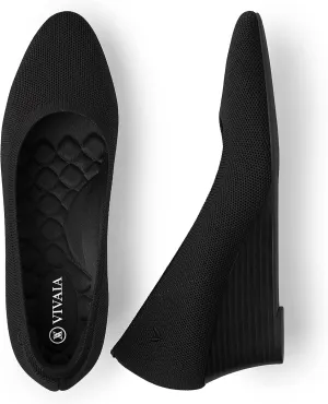 VIVAIA Tamia Wedge Women's Round Toe Wedge Pumps Shoes Comfortable Wedge Heels for Dressy Women Pumps with Arch Support