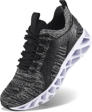 Vivay Men's Walking Shoes Slip On Running Tennis Shoes Lightweight Breathable Casual Workout Gym Sneakers