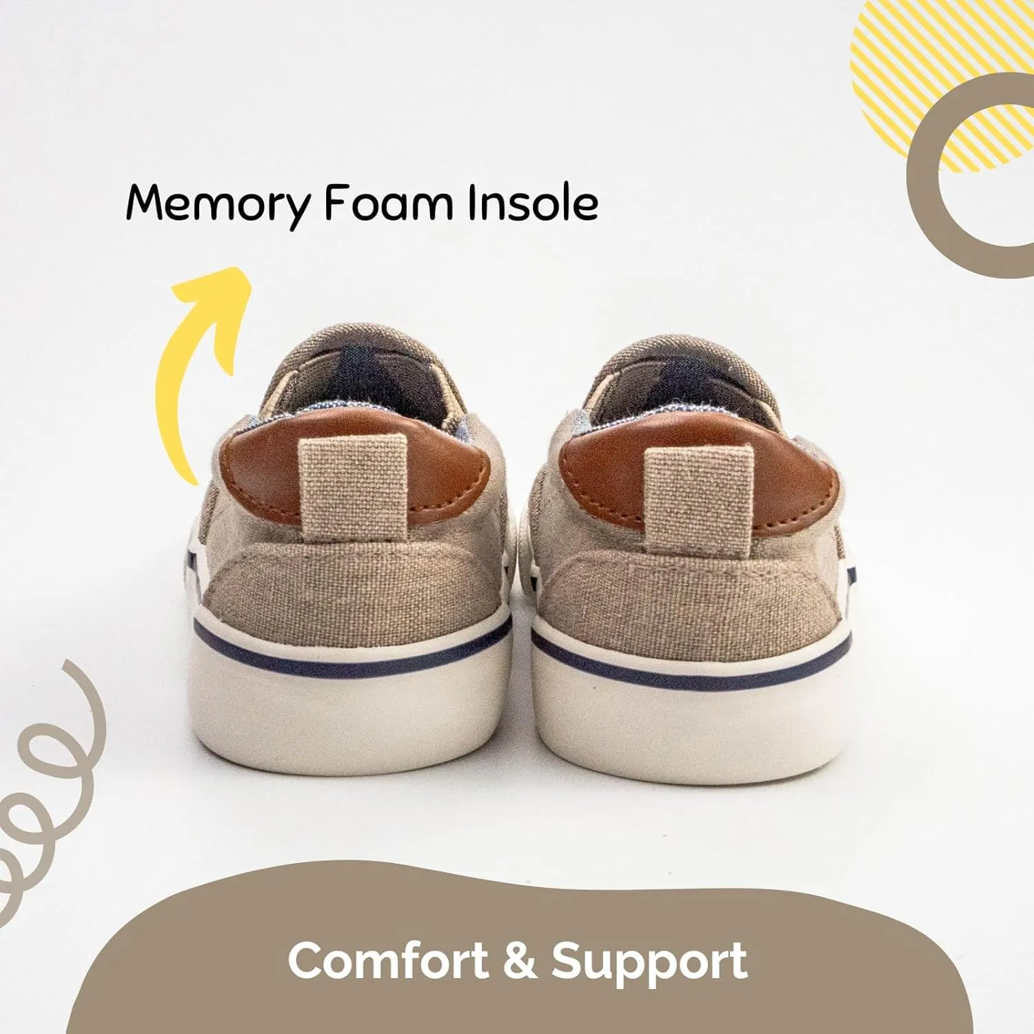 waddle wonder Toddler Classic Low Top Slip on Canvas Casual Shoes for Boys & Girls, Laceless Lightweight Flat Loafer Skater Sneaker