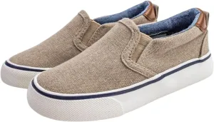 waddle wonder Toddler Classic Low Top Slip on Canvas Casual Shoes for Boys & Girls, Laceless Lightweight Flat Loafer Skater Sneaker