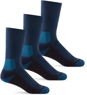 WANDER Merino Wool Socks Men 3 Pairs Cushioned Calf Boot Socks Moisturing Wicking Everyday Thermal Crew Socks