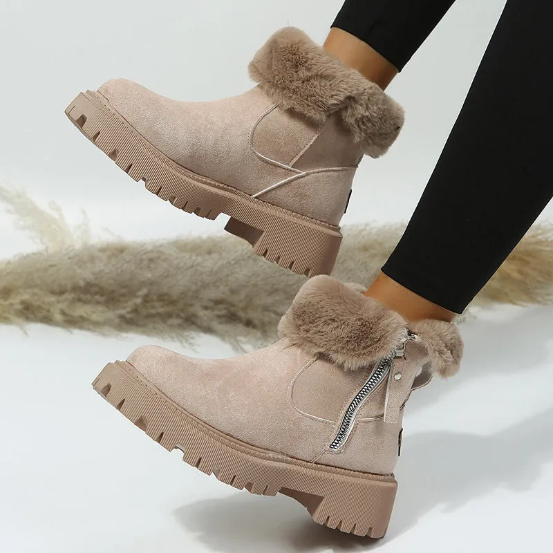 Warm Voice-controlled Casual Round Comfortable Shoes Trend-setting Patchwork Keep