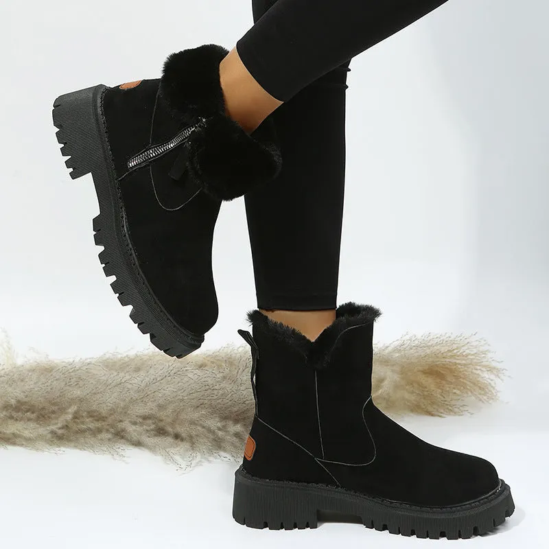 Warm Voice-controlled Casual Round Comfortable Shoes Trend-setting Patchwork Keep