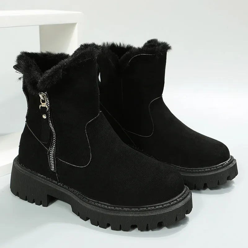 Warm Voice-controlled Casual Round Comfortable Shoes Trend-setting Patchwork Keep