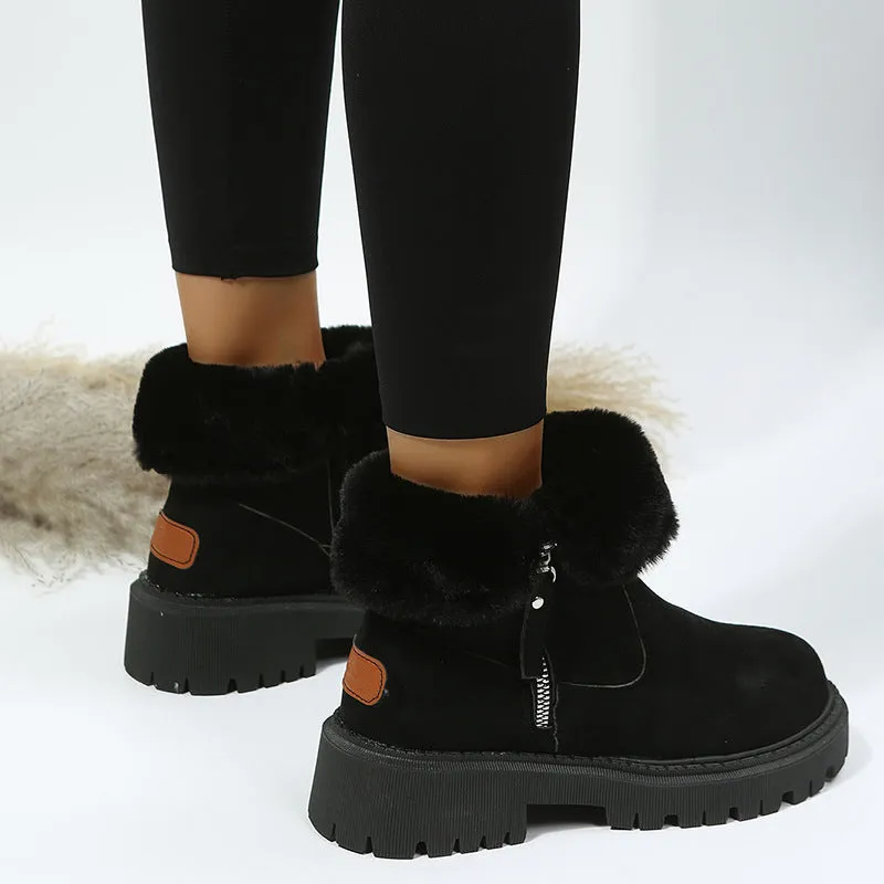 Warm Voice-controlled Casual Round Comfortable Shoes Trend-setting Patchwork Keep
