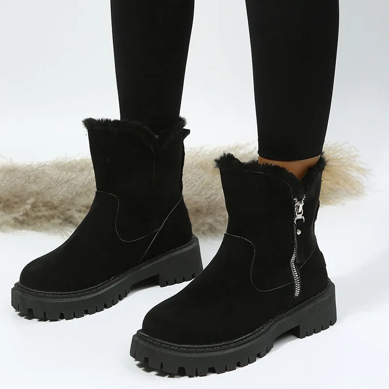 Warm Voice-controlled Casual Round Comfortable Shoes Trend-setting Patchwork Keep