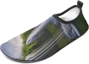 Water Shoes for Women Men Waterfall Landscape Water Sports Shoes Slip-on Breathable Lightweight Athletic Aqua Sock