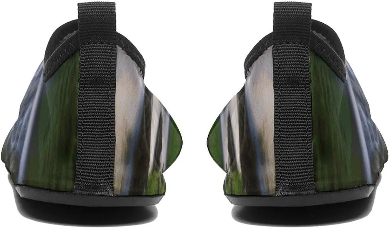 Water Shoes for Women Men Waterfall Landscape Water Sports Shoes Slip-on Breathable Lightweight Athletic Aqua Sock