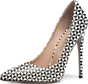 WAYDERNS Women's Evening Pointed Toe Matte Slip On Dress Stiletto High Heel Pumps Shoes 4.7 Inch