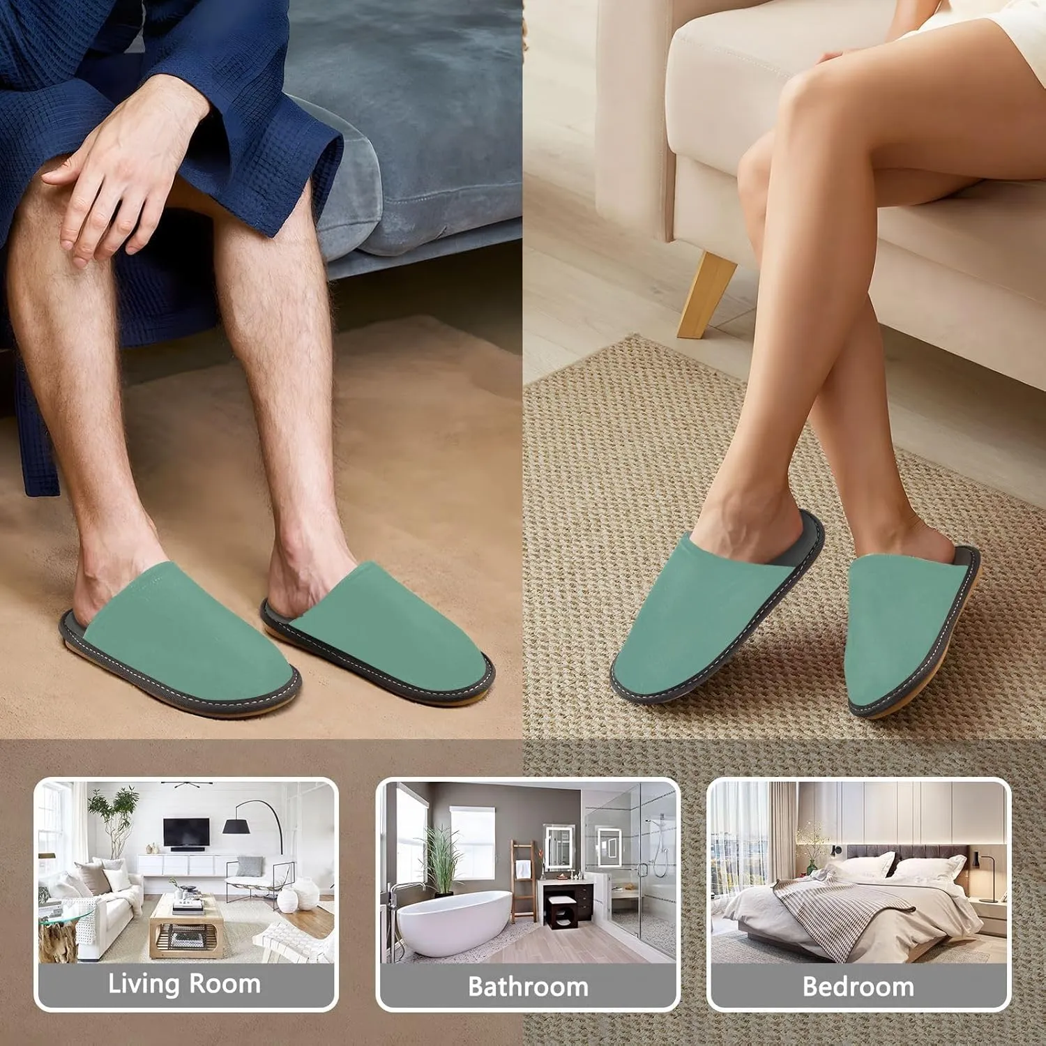 Wheat House Slippers for Women Men Non-Slip Comfortable Slippers