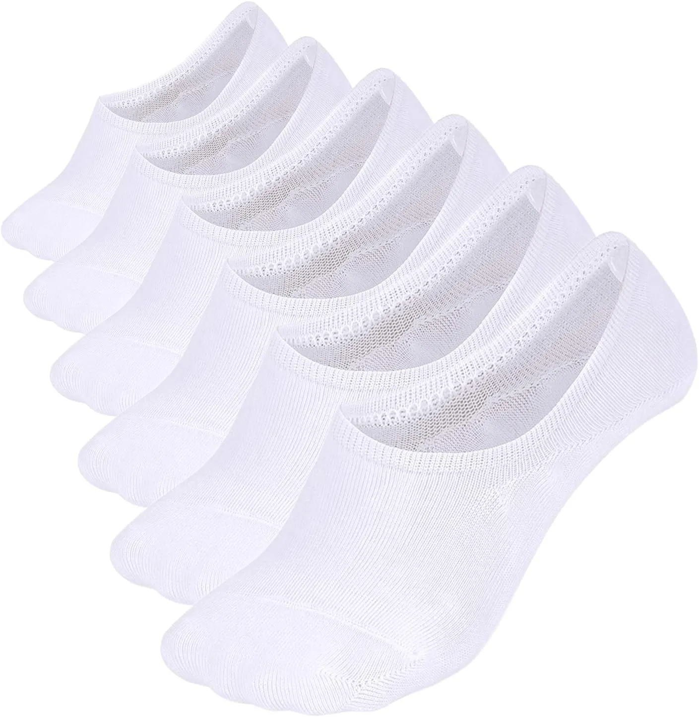 WHISPER DEER No Show Socks Men Invisible Low cut Loafer Sneaker Socks Non-Slip