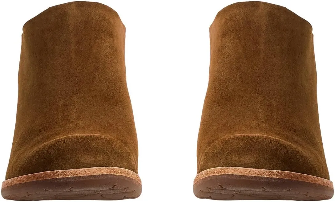 Women High Chunky Stacked Heel Mules Round Closed Toe Heeled Sandals Slip On 3 Inch Block Heels Suede Backless Booties Burnished Dressy Vintage Party Office Ladies Slide Slippers 4-11 M US