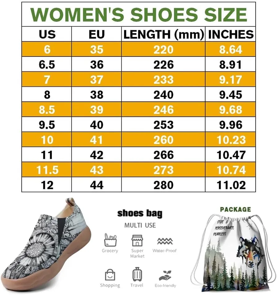 Women's Art Knit Breathable Slip-On Sneakers Fashion Daily Travel Shoes Comfortable Casual Loafers