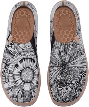 Women's Art Knit Breathable Slip-On Sneakers Fashion Daily Travel Shoes Comfortable Casual Loafers