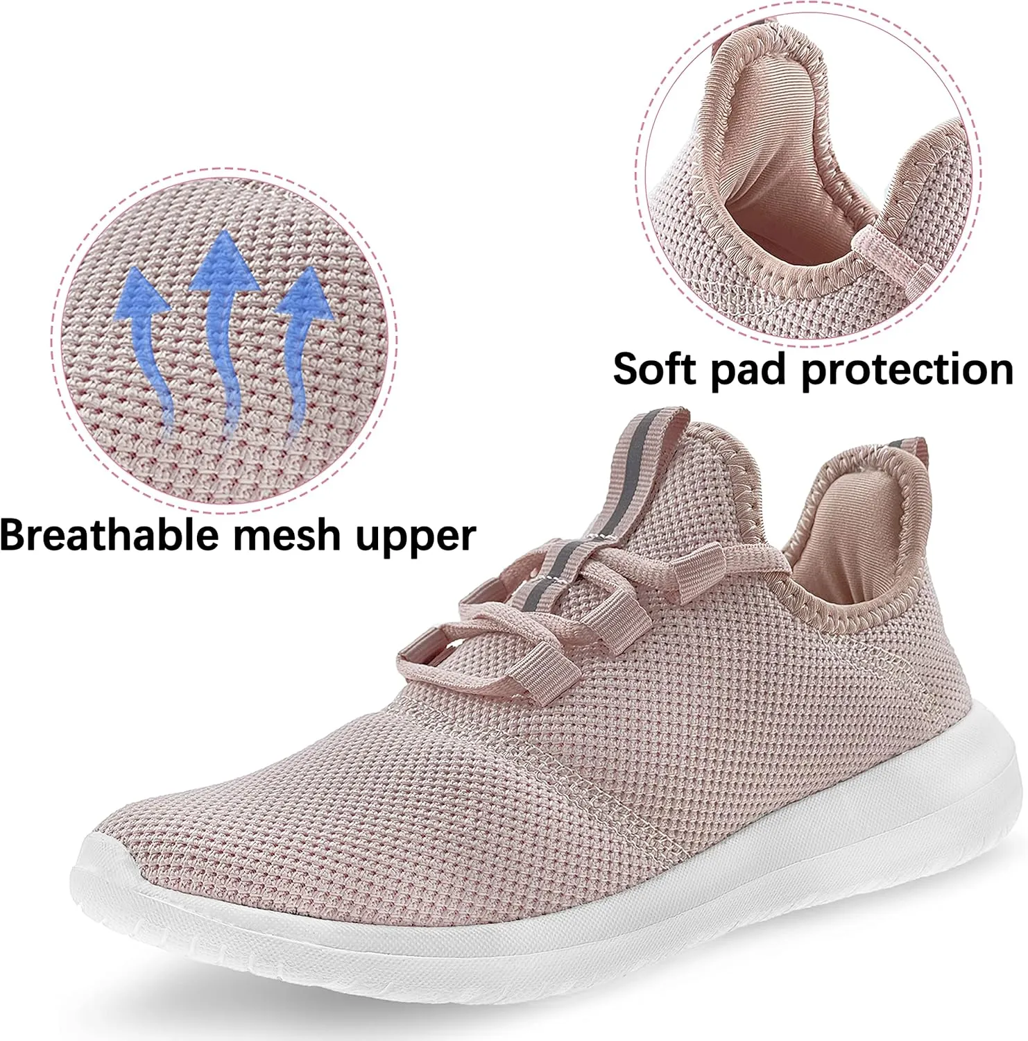 Women's Athletic Breathable Walking Tennis Running Shoes Slip on Casual Fashion Sneakers