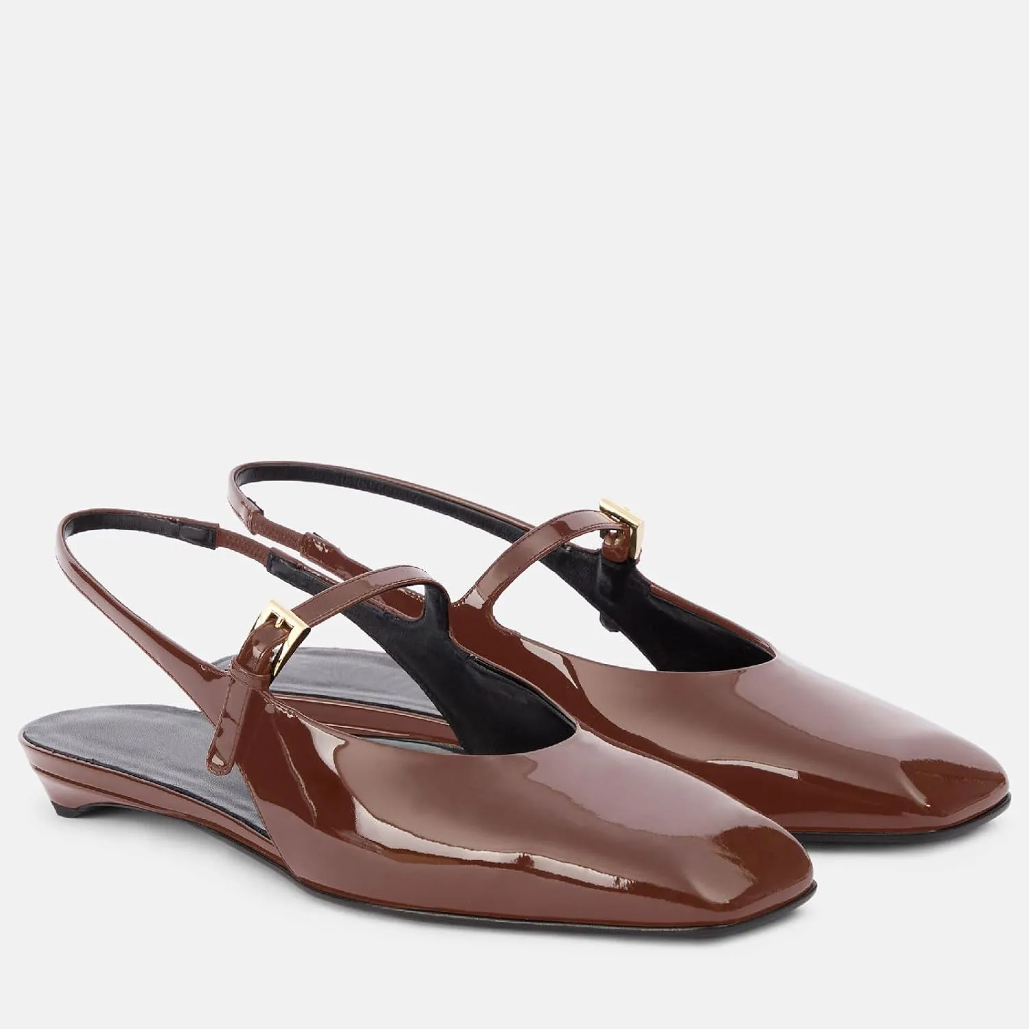 Women's Chic Square Closed Toe Low Chunky Heel Slingback Shoes Comfortable Slip On Mary Jane Flats with Buckle Casual Office Dressy Slingback Mary Jane Pumps for Women