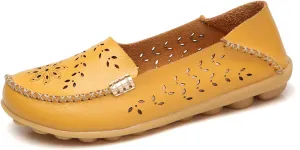 Womens Comfort Walking Cute Flat Loafer Ballet Flats Shoes Cute Penny Loafer Slip On Walking Driving Shoes with Diamond Eyelets