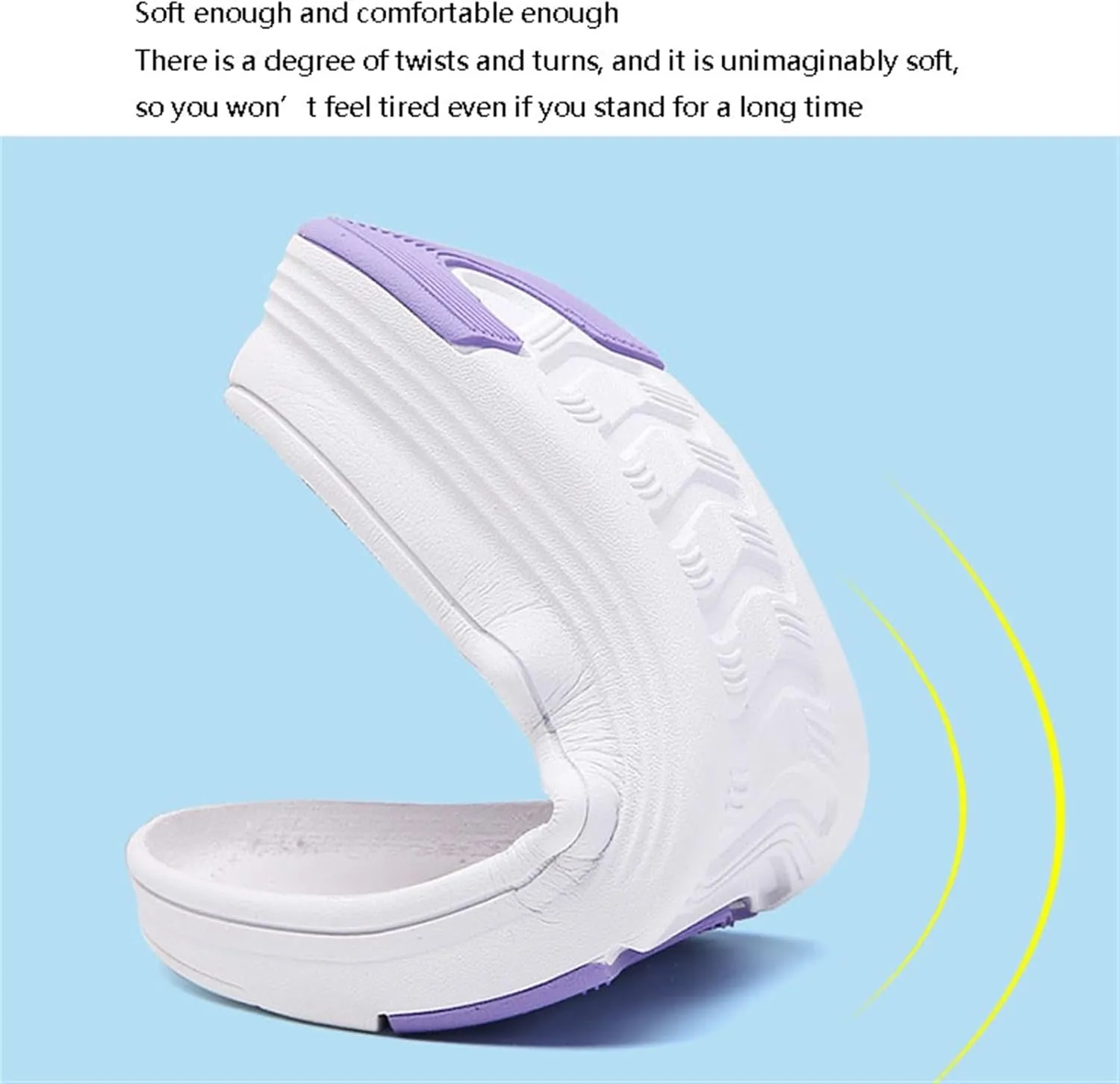 Womens Comfy Non-Slip White Nursing Shoes, Women Summer Breathable Slip-On Leather Nursing Work Shoes, Wedge Platform Orthopedic Nursing Shoes, for Medical Care