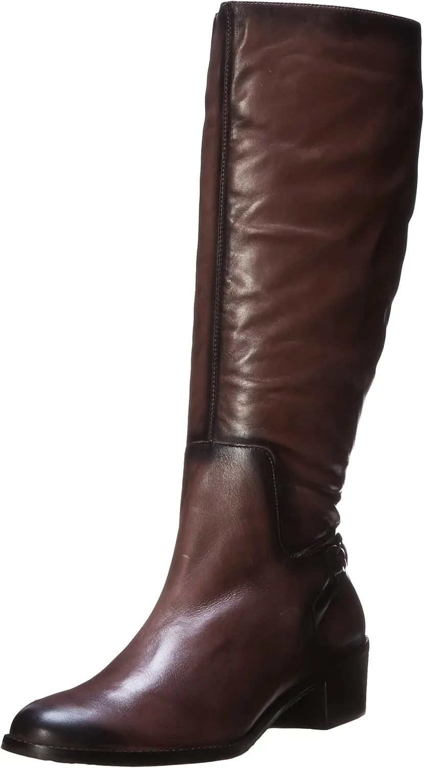 Women's Curly Regular Calf, Brown, 7.5 XW US