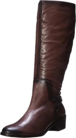 Women's Curly Regular Calf, Brown, 7.5 XW US