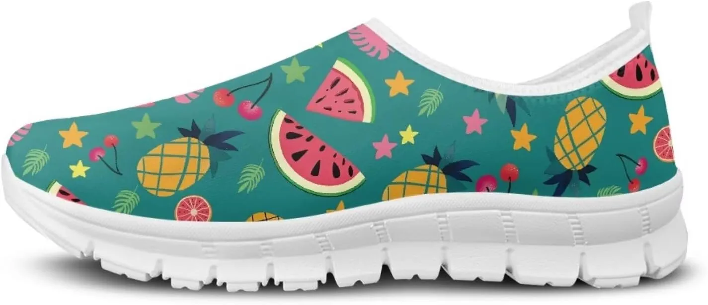 Women's Fruit Work Shoes Casual Loafers Flats Walk Shoes Ankle Support Platform Sneaker for Travel