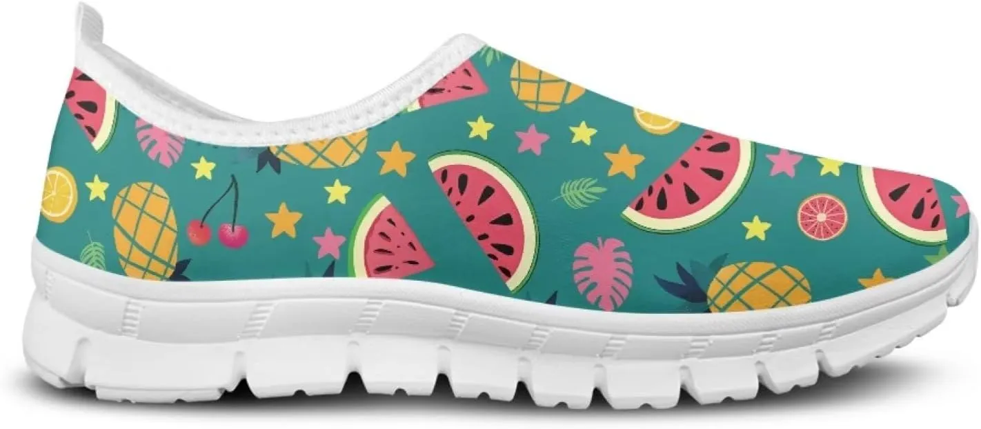 Women's Fruit Work Shoes Casual Loafers Flats Walk Shoes Ankle Support Platform Sneaker for Travel