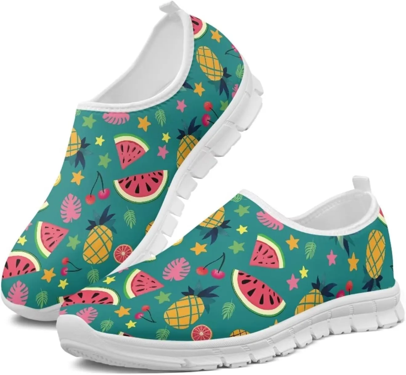 Women's Fruit Work Shoes Casual Loafers Flats Walk Shoes Ankle Support Platform Sneaker for Travel