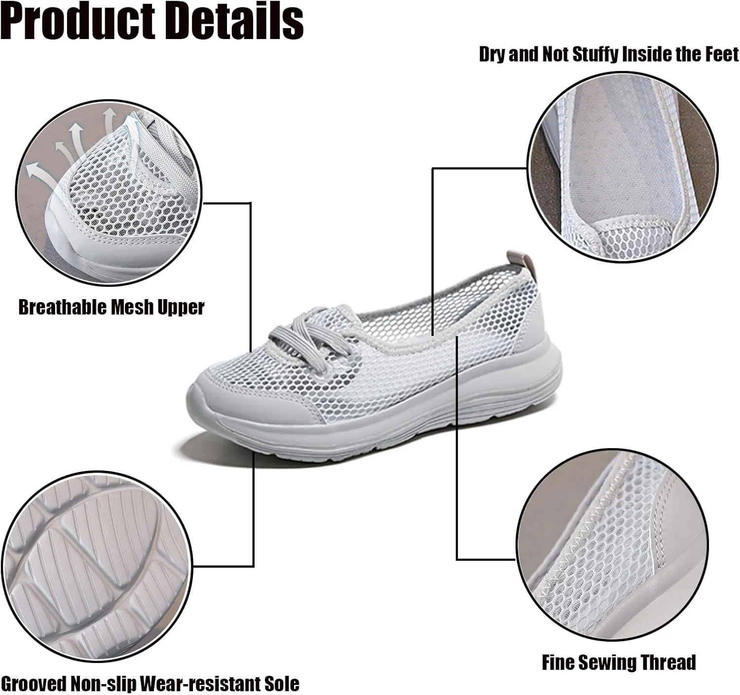 Women's Hollow Mesh Lace Up Flats Sneakers,Summer Fashion Breathable Low Top Backless Round Toe Comfortable Slip-on Soft Sole Casual Walking Shoe Loafer