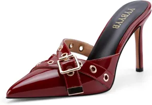 Women's Kitten Heels Pointed Closed Toe Mule Heels Bow Studded Stiletto Heel Dress Bridal Elegant Wedding Sexy Party Pumps shoes