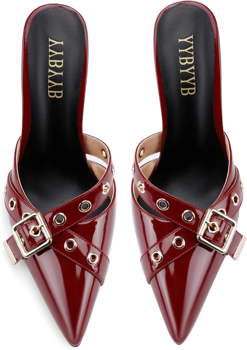 Women's Kitten Heels Pointed Closed Toe Mule Heels Bow Studded Stiletto Heel Dress Bridal Elegant Wedding Sexy Party Pumps shoes