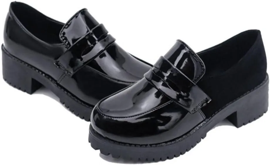 Women's Loafer Shoes Low Top Japanese Students Maid Uniform Dress Oxford Shoes