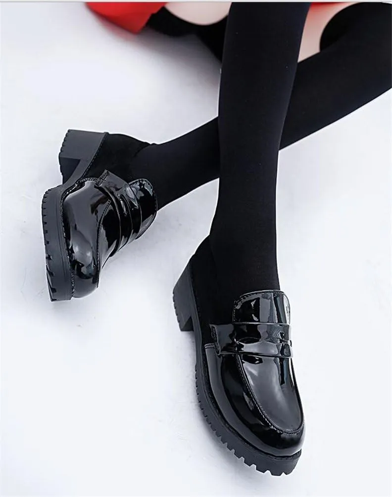 Women's Loafer Shoes Low Top Japanese Students Maid Uniform Dress Oxford Shoes